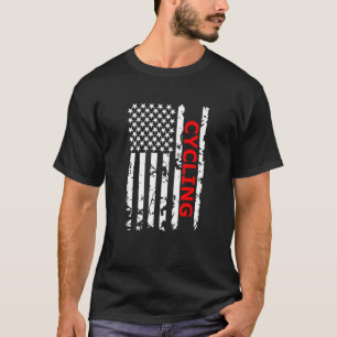Cycling USA Flag For Americans T-Shirt