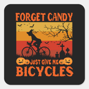 Cycling Witch Brooms Are For Beginners Bicycle Square Sticker
