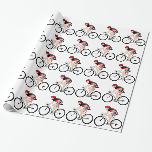 Cycling Wrapping Paper (Unrolled)