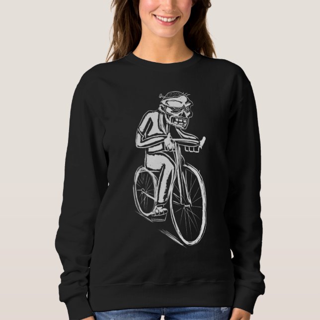 Cycling Zombies Bicycle Halloween Costume Sweatshirt (Front)