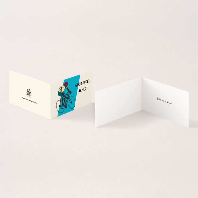 Cyclist #1 Blank Greeting Card (Inside and Outside)