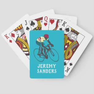 Cyclist #1 playing cards