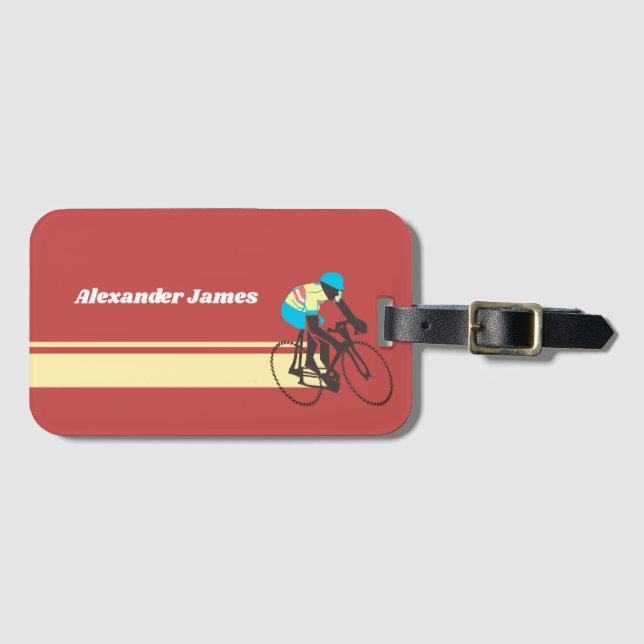 Cyclist #2 luggage tag (Front Horizontal)