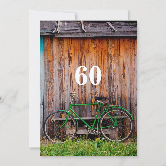 Cyclist Birthday Celebration Invitation - any age (Front)