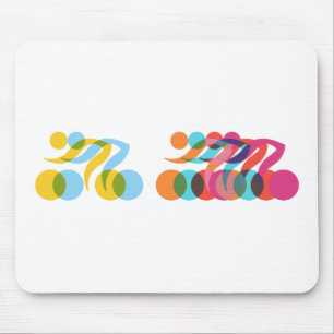 Cyclist cool and unique design mouse pad