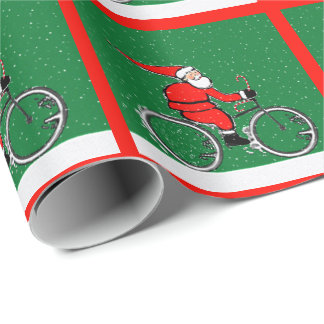 Cyclist Cycling Christmas Gift Wrapping Paper