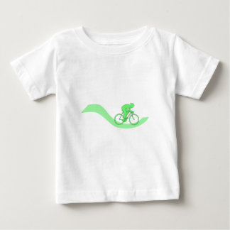Cyclist Design in Green. Baby T-Shirt