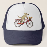 Cyclist Dog with Squirrel Friend - Fun Animal Art
