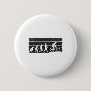 Cyclist Evolution Mountain Biking Bicycle Cycling 6 Cm Round Badge