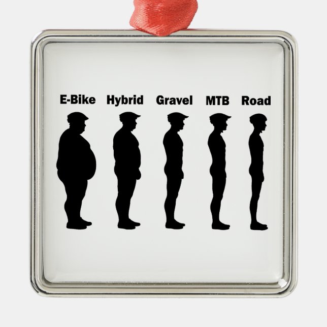 Cyclist Evolution Roadie Metal Tree Decoration (Front)