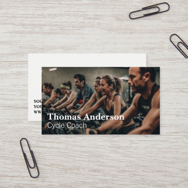 Cyclist | Fitness Instructor | Gym Business Card (Front/Back In Situ)