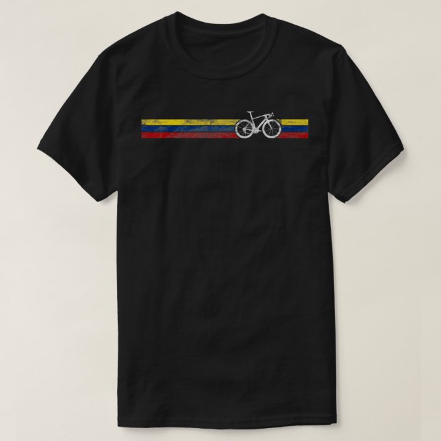 Cyclist Flag Colombia Colombian Bike Racing Cyclin T-Shirt (Design Front)
