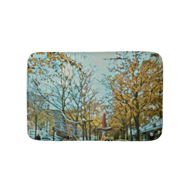 Cyclist gifts for him bath mat (Front)