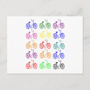Cyclist Gifts, Vintage 1950 Bicycle Design Postcard
