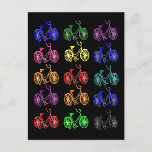 Cyclist Gifts, Vintage 1950 Bicycle Design Postcard