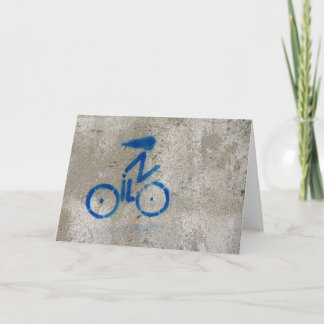 Cyclist Graffiti Card