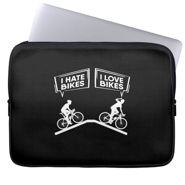 Cyclist I Love Bikes Laptop Sleeve (Front)