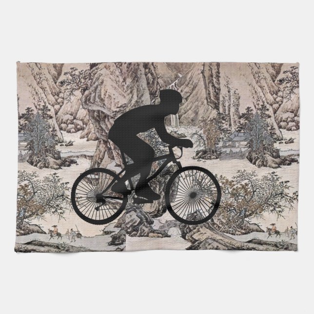 Cyclist Kitchen Towel (Horizontal)