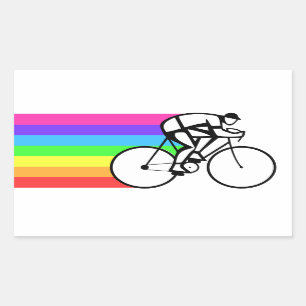 Cyclist Rectangular Sticker