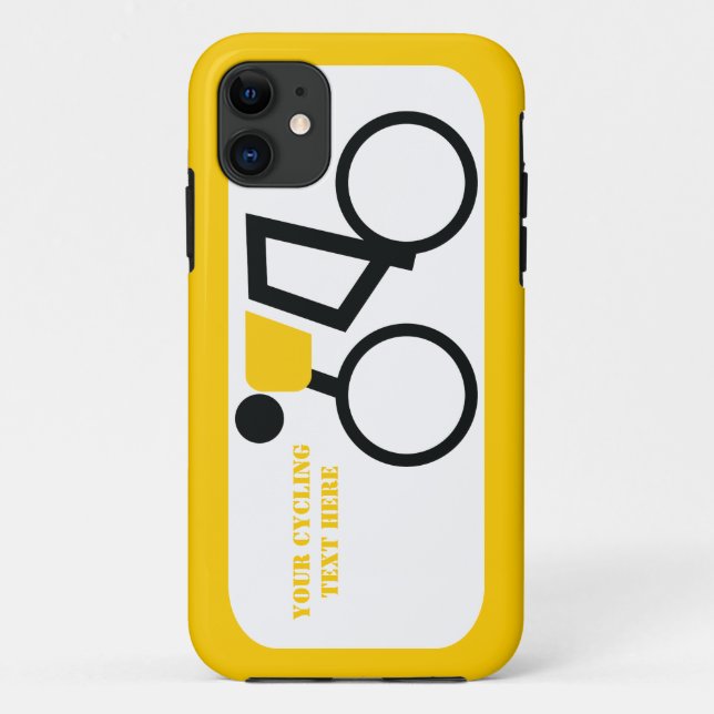 Cyclist riding his bicycle custom Case-Mate iPhone case (Back)