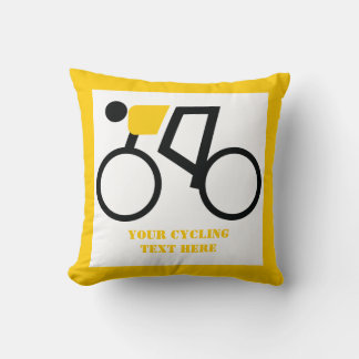 Cyclist riding his bicycle custom cushion