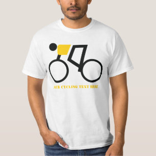 Cyclist riding his bicycle custom T-Shirt