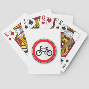 Cyclist Road Traffic Sign Playing Cards