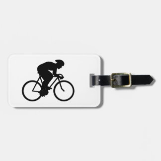 Cyclist Silhouette. Luggage Tag