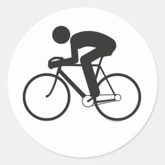 Cyclist-T Classic Round Sticker