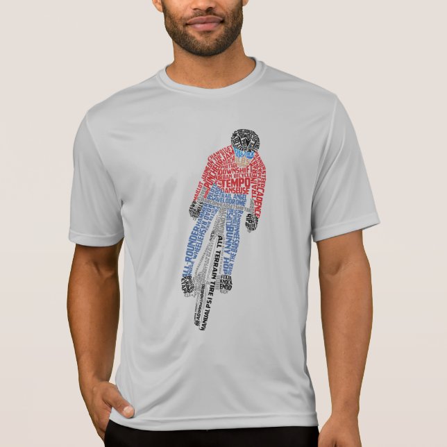 Cyclist Word Art Bicycle Bike T-Shirt (Front)