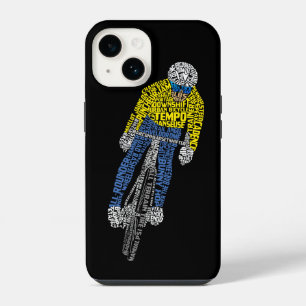 Cyclist Word Art Bicycle Cycling iPhone 14 Case