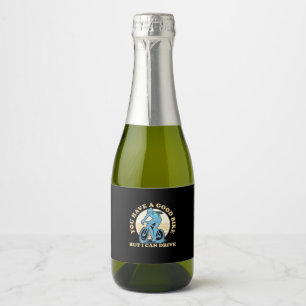 Cyclist You Have A Good Bike Sparkling Wine Label