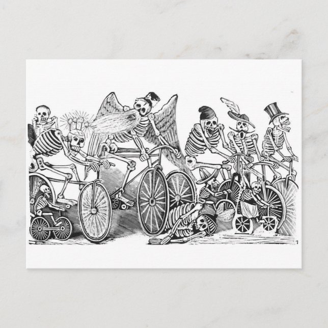 Cyclists Calavera postcard (Front)