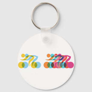 Cyclists group cool and unique design key ring