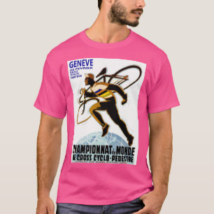 Cyclocross Vintage Bicycle Racing Advertising Prin T-Shirt