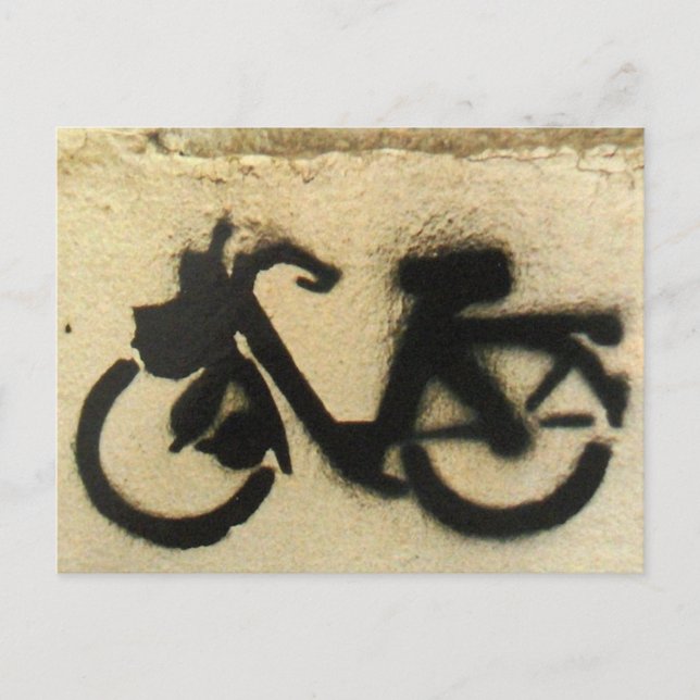 cyclomoteur graffiti postcard (Front)