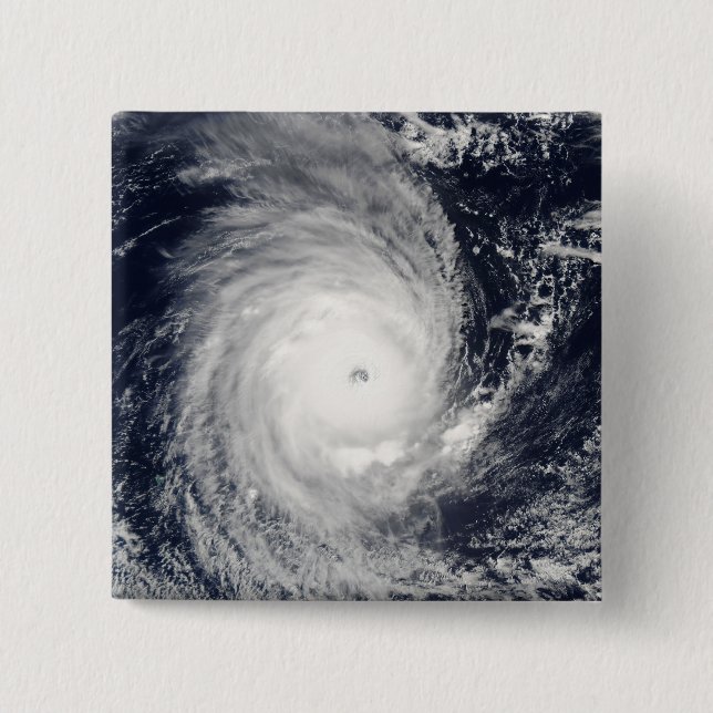 Cyclone Adeline-Juliet moving west 15 Cm Square Badge (Front)