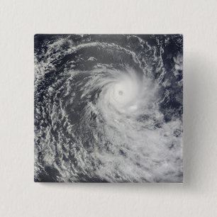 Cyclone Anja over the Southern Indian Ocean 15 Cm Square Badge