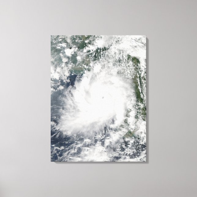 Cyclone Giri moves ashore over Burma Canvas Print (Front)