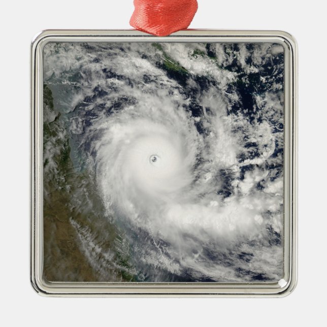 Cyclone Ingrid Metal Tree Decoration (Front)