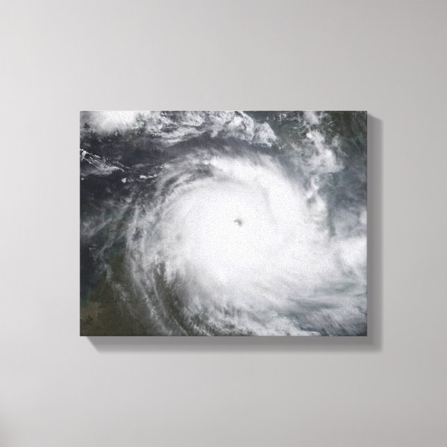 Cyclone Monica in the south Pacific Ocean Canvas Print (Front)