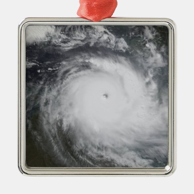 Cyclone Monica in the south Pacific Ocean Metal Tree Decoration (Front)