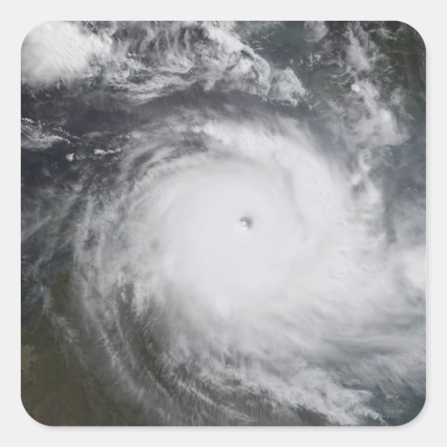 Cyclone Monica in the south Pacific Ocean Square Sticker (Front)