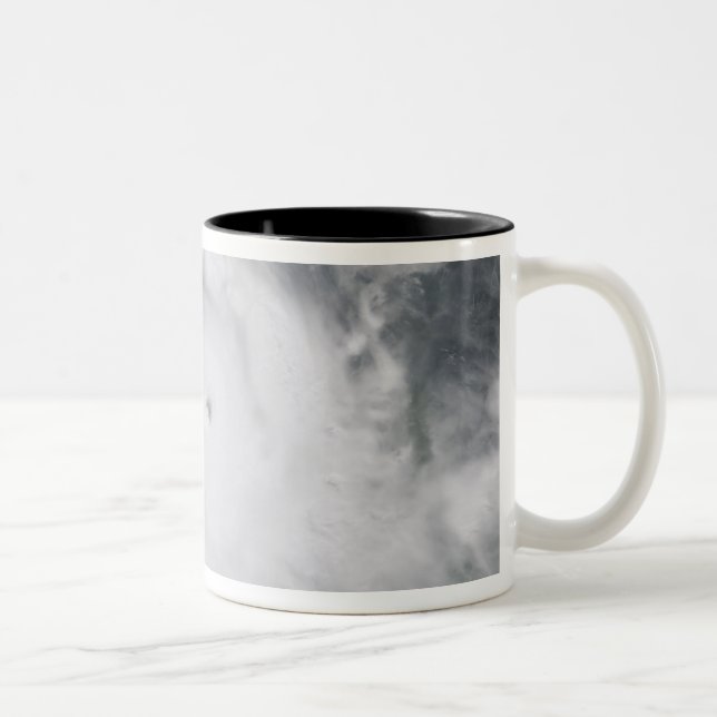 Cyclone Monica in the south Pacific Ocean Two-Tone Coffee Mug (Right)