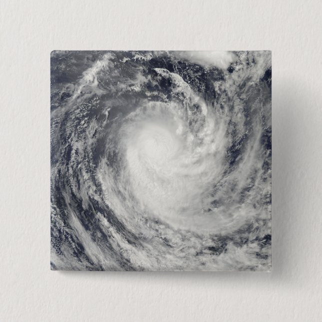 Cyclone Rene over the South Pacific Ocean 15 Cm Square Badge (Front)