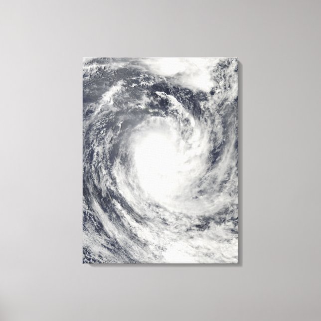 Cyclone Rene over the South Pacific Ocean Canvas Print (Front)