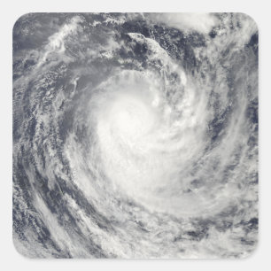 Cyclone Rene over the South Pacific Ocean Square Sticker