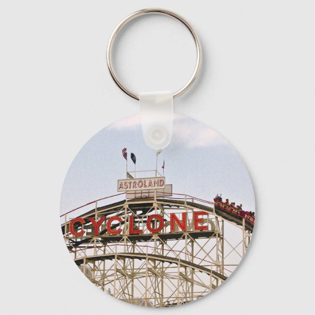 Cyclone Roller Coaster - Coney Island keychain (Front)