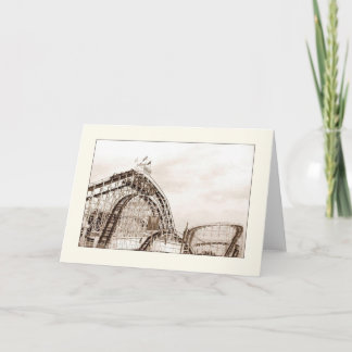 Cyclone Rollercoaster Blank Greeting Card