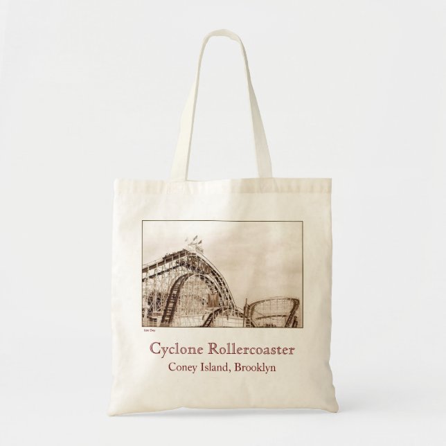 Cyclone Rollercoaster Budget Canvas Tote (Front)